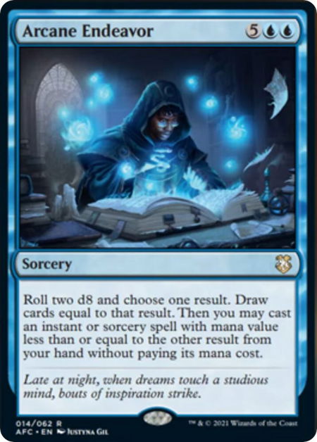 Arcane Endeavor - Commander: Adventures in the Forgotten Realms Magic: The Gathering trading card