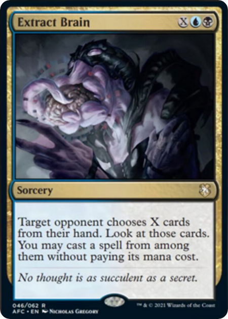 Extract Brain - Commander: Adventures in the Forgotten Realms Magic: The Gathering trading card