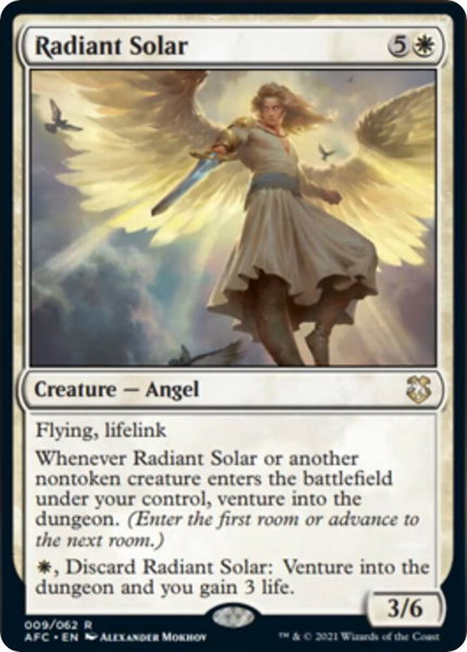 Radiant Solar trading card from Commander: Adventures in the Forgotten Realms Radiant Solar - Commander: Adventures in the Forgotten Realms Magic: The Gathering trading card