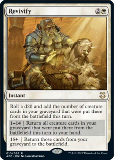 Revivify - Commander: Adventures in the Forgotten Realms Magic: The Gathering trading card