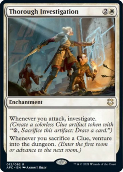 Thorough Investigation - Commander: Adventures in the Forgotten Realms Magic: The Gathering trading card