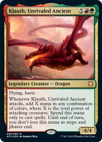 Klauth, Unrivaled Ancient - Commander: Adventures in the Forgotten Realms (AFC) #50 - Mythic Magic: The Gathering Trading Card