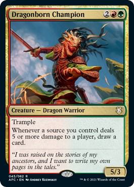 Dragonborn Champion - Commander: Adventures in the Forgotten Realms Magic: The Gathering trading card