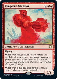 Vengeful Ancestor - Commander: Adventures in the Forgotten Realms (AFC) #35 - Rare Magic: The Gathering Trading Card