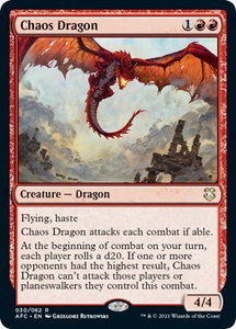 Chaos Dragon - Commander: Adventures in the Forgotten Realms (AFC) #30 - Rare Magic: The Gathering Trading Card