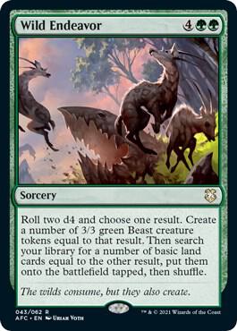 Wild Endeavor - Commander: Adventures in the Forgotten Realms Magic: The Gathering trading card