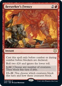 Berserker's Frenzy - Commander: Adventures in the Forgotten Realms (AFC) #29 - Rare Magic: The Gathering Trading Card