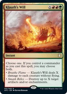 Klauth's Will - Commander: Adventures in the Forgotten Realms (AFC) #51 - Rare Magic: The Gathering Trading Card