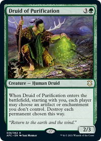 Druid of Purification - Commander: Adventures in the Forgotten Realms (AFC) #39 - Rare Magic: The Gathering Trading Card