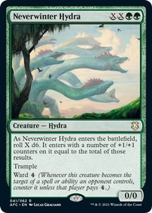 Neverwinter Hydra - Commander: Adventures in the Forgotten Realms (AFC) #41 - Rare Magic: The Gathering Trading Card