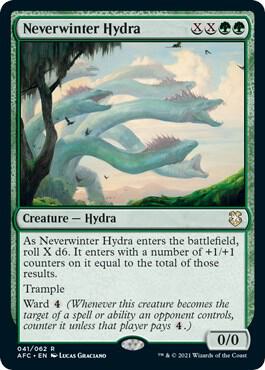 Neverwinter Hydra - Commander: Adventures in the Forgotten Realms Magic: The Gathering trading card