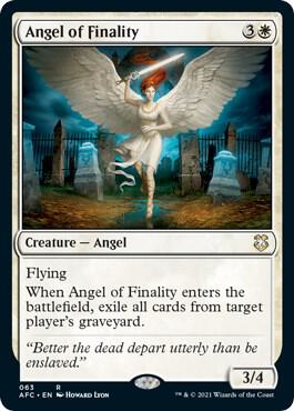 Angel of Finality trading card from Commander: Adventures in the Forgotten Realms Angel of Finality - Commander: Adventures in the Forgotten Realms Magic: The Gathering trading card