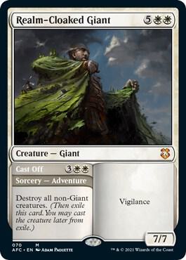 Realm-Cloaked Giant trading card from Commander: Adventures in the Forgotten Realms Realm-Cloaked Giant - Commander: Adventures in the Forgotten Realms Magic: The Gathering trading card