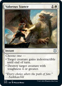 Valorous Stance - Commander: Adventures in the Forgotten Realms (AFC) #76 - Uncommon Magic: The Gathering Trading Card