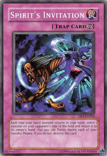 Spirit's Invitation - Dark Beginning 2 YuGiOh trading card