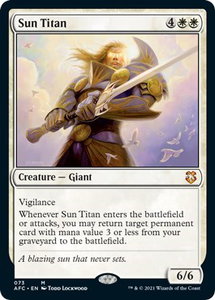 Sun Titan - Commander: Adventures in the Forgotten Realms (AFC) #73 - Mythic Rare Magic: The Gathering Trading Card