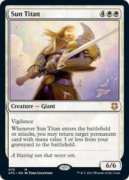 Sun Titan - Commander: Adventures in the Forgotten Realms Magic: The Gathering trading card