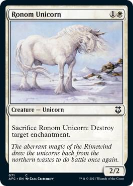Ronom Unicorn - Commander: Adventures in the Forgotten Realms Magic: The Gathering trading card