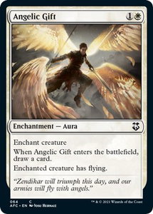 Angelic Gift - Commander: Adventures in the Forgotten Realms (AFC) #64 - Common Magic: The Gathering Trading Card