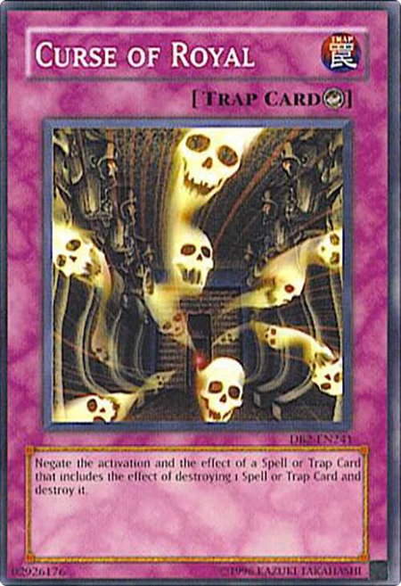 Curse of Royal trading card from Dark Beginning 2 Curse of Royal - Dark Beginning 2 YuGiOh trading card
