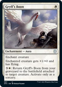 Gryff's Boon - Commander: Adventures in the Forgotten Realms (AFC) #67 - Uncommon Magic: The Gathering Trading Card