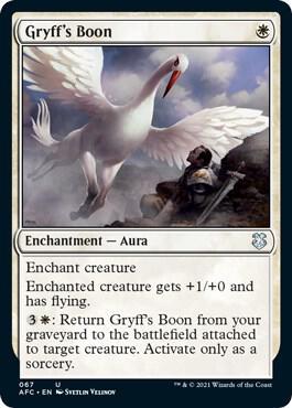 Gryff's Boon trading card from Commander: Adventures in the Forgotten Realms Gryff's Boon - Commander: Adventures in the Forgotten Realms Magic: The Gathering trading card