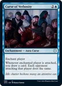 Curse of Verbosity - Commander: Adventures in the Forgotten Realms (AFC) #82 - Uncommon Magic: The Gathering Trading Card