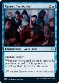 Curse of Verbosity - Commander: Adventures in the Forgotten Realms (AFC) #82 - Uncommon Magic: The Gathering Trading Card