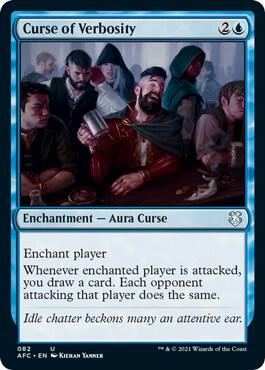 Curse of Verbosity - Commander: Adventures in the Forgotten Realms Magic: The Gathering trading card