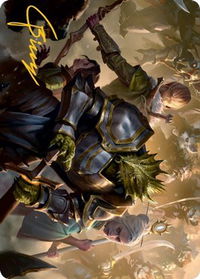 You Come to the Gnoll Camp Art Card (Gold-Stamped Signature) - Art Series: Adventures in the Forgotten Realms (ASAFR) #42 - Special Magic: The Gathering Trading Card