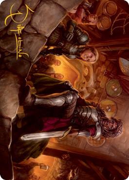 Veteran Dungeoneer Art Card (Gold-Stamped Signature) trading card from Art Series: Adventures in the Forgotten Realms Veteran Dungeoneer Art Card (Gold-Stamped Signature) - Art Series: Adventures in the Forgotten Realms Magic: The Gathering trading card