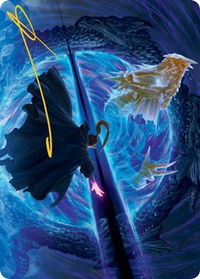 Bar the Gate Art Card (Gold-Stamped Signature) - Art Series: Adventures in the Forgotten Realms (ASAFR) #45 - Special Magic: The Gathering Trading Card