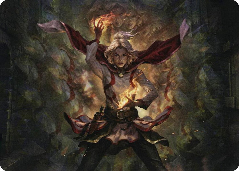 Delina, Wild Mage Art Card trading card from Art Series: Adventures in the Forgotten Realms Delina, Wild Mage Art Card - Art Series: Adventures in the Forgotten Realms Magic: The Gathering trading card