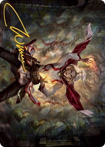 Delina, Wild Mage Art Card (Gold-Stamped Signature) - Art Series: Adventures in the Forgotten Realms (ASAFR) #31 - Special Magic: The Gathering Trading Card