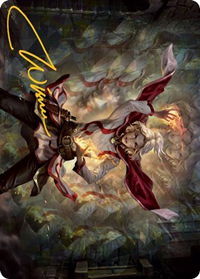 Delina, Wild Mage Art Card (Gold-Stamped Signature) - Art Series: Adventures in the Forgotten Realms (ASAFR) #31 - Special Magic: The Gathering Trading Card