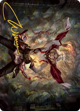 Delina, Wild Mage Art Card (Gold-Stamped Signature) - Art Series: Adventures in the Forgotten Realms Magic: The Gathering trading card