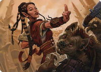 Half-Elf Monk Art Card - Art Series: Adventures in the Forgotten Realms (ASAFR) #28 - Special Magic: The Gathering Trading Card