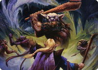 Den of the Bugbear (Dungeon Module) Art Card - Art Series: Adventures in the Forgotten Realms (ASAFR) #34 - Special Magic: The Gathering Trading Card