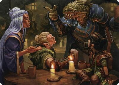 You Meet in a Tavern Art Card - Art Series: Adventures in the Forgotten Realms (ASAFR) #49 - Special Magic: The Gathering Trading Card