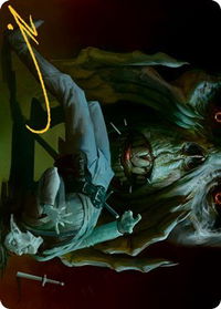 Power Word Kill Art Card (Gold-Stamped Signature) - Art Series: Adventures in the Forgotten Realms (ASAFR) #35 - Special Magic: The Gathering Trading Card