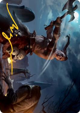 Critical Hit Art Card (Gold-Stamped Signature) - Art Series: Adventures in the Forgotten Realms Magic: The Gathering trading card