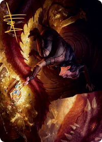 Hoard Robber Art Card (Gold-Stamped Signature) - Art Series: Adventures in the Forgotten Realms (ASAFR) #41 - Special Magic: The Gathering Trading Card