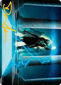 Sudden Insight Art Card (Gold-Stamped Signature) - Art Series: Adventures in the Forgotten Realms (ASAFR) #39 - Special Magic: The Gathering Trading Card