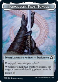 Icingdeath, Frost Tongue Token - Adventures in the Forgotten Realms (AFR) #2 - Token Magic: The Gathering Trading Card