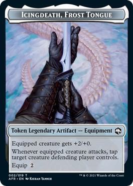 Icingdeath, Frost Tongue Token - Adventures in the Forgotten Realms Magic: The Gathering trading card