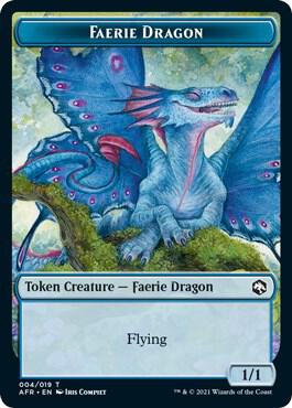 Faerie Dragon Token - Adventures in the Forgotten Realms Magic: The Gathering trading card