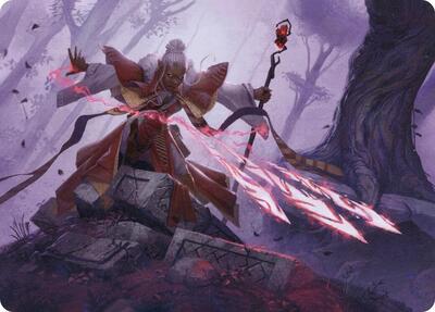 Magic Missile Art Card - Art Series: Adventures in the Forgotten Realms (ASAFR) #48 - Special Magic: The Gathering Trading Card