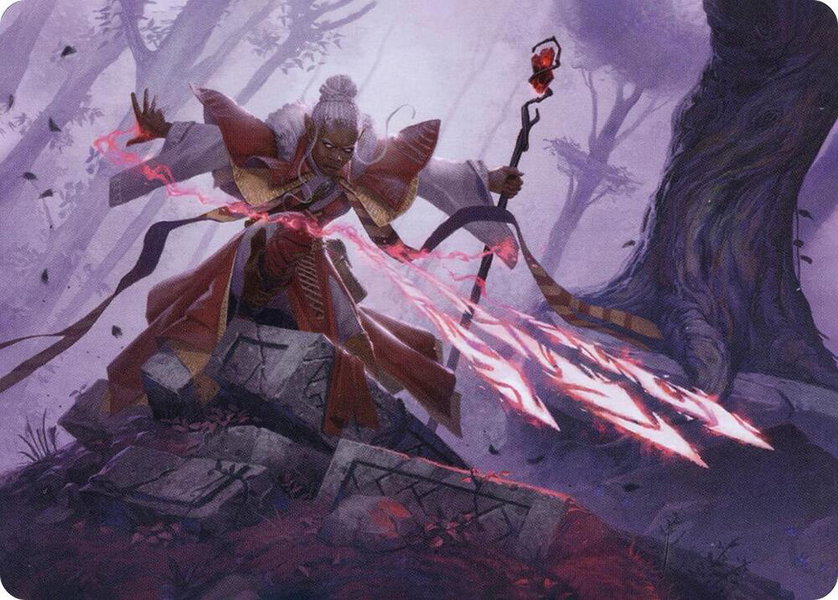Magic Missile Art Card trading card from Art Series: Adventures in the Forgotten Realms Magic Missile Art Card - Art Series: Adventures in the Forgotten Realms Magic: The Gathering trading card