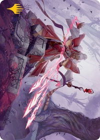 Magic Missile Art Card (Gold-Stamped) - Art Series: Adventures in the Forgotten Realms (ASAFR) #48 - Special Magic: The Gathering Trading Card