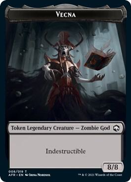Vecna Token - Adventures in the Forgotten Realms Magic: The Gathering trading card
